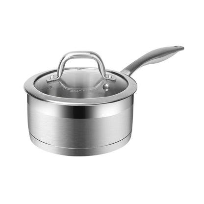 Duxtop Ceramic Non-stick Frying Pan, Stainless Steel & Portable Induction Cooktop, Countertop Burner Induction Hot Plate & Professional Stainless Steel Sauce Pan with Lid, Kitchen Cookware