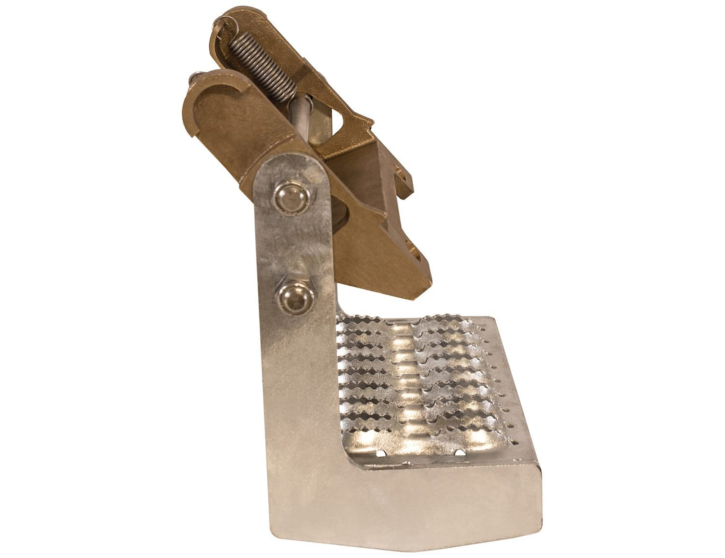 Buyers Products 5230710 Swinging Truck Step, Mounts to Bumpers - Brass Bracket and Stainless Steel Shafts, Galvanized Grip, Folding Pivot Step for Semi & Work Trucks, Mounting Hardware Not Included