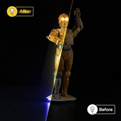 YEABRICKS LED Light for 75398 Star Wars C-3PO Building Blocks Model (Building Set NOT Included)