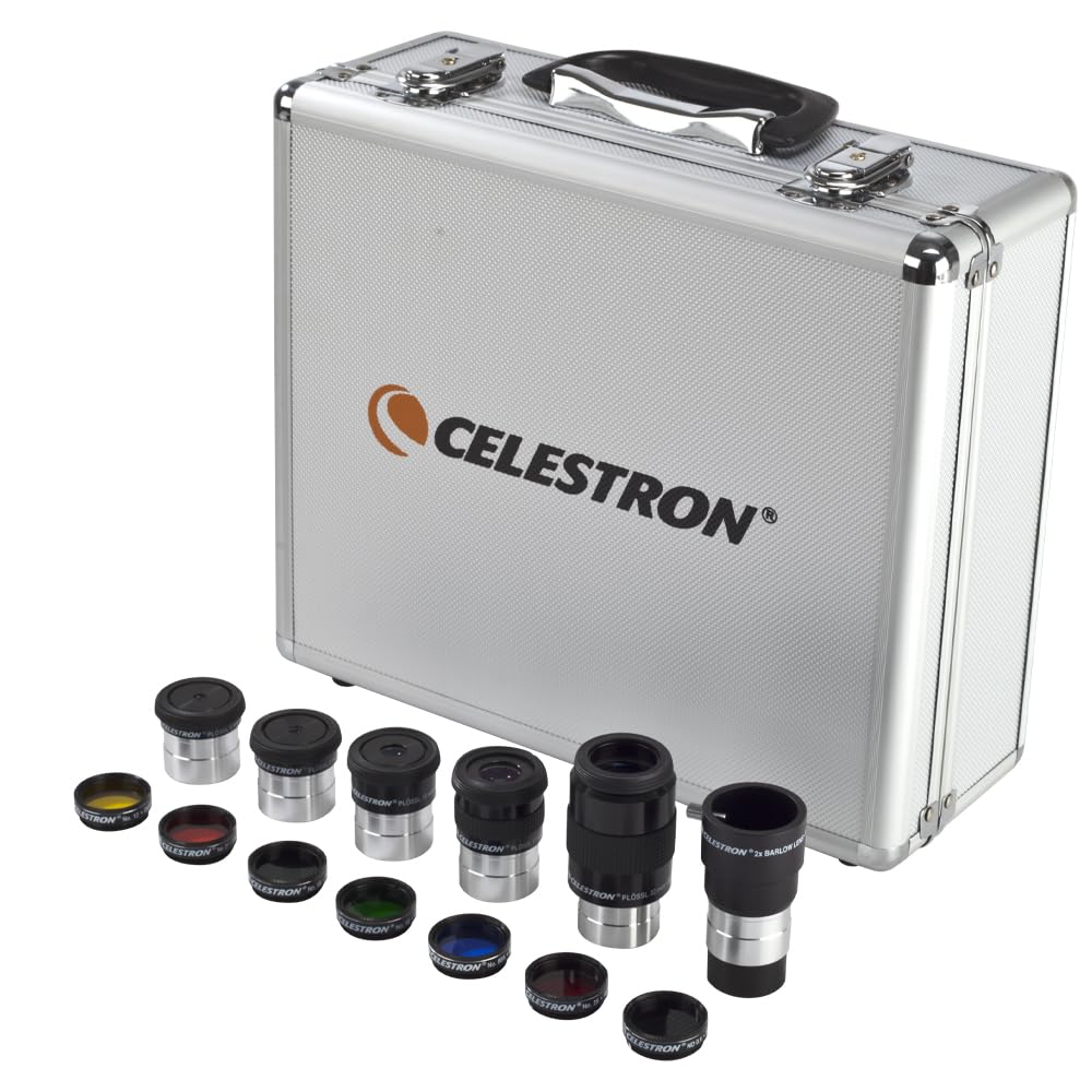 Celestron Accessory Kit with Five 1.25" Plossl Eyepieces, 2x Barlow and Filter Set