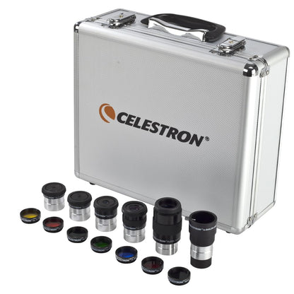 Celestron Accessory Kit with Five 1.25" Plossl Eyepieces, 2x Barlow and Filter Set
