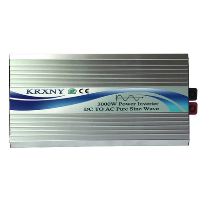 KRXNY 3000W Off Grid Pure Sine Wave Power Inverter 24V DC to 110V 120V AC with LCD Display for RV Camping Truck Home Solar