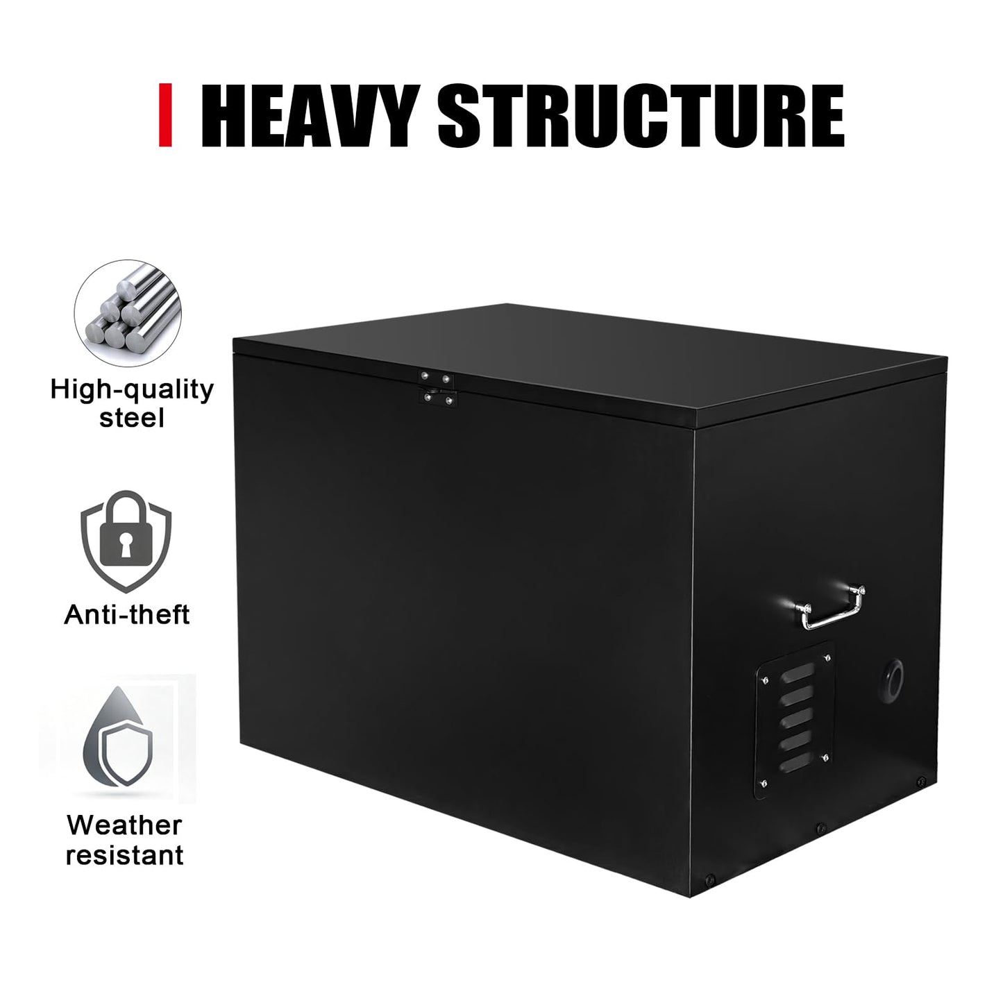 Lockable Generator Box for Outside/RV/Truck/Trailer, Outdoor Generator Shed Storage Box Quiet Enclosure (30"x22"x24")
