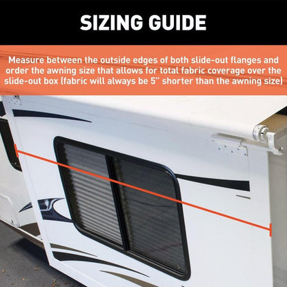 Solera 5000 Series Black Slide Topper RV Slide-Out Awning 7' (6'7" Fabric) 13.5 oz Vinyl Leak-Proof, 48" Extension, Roof, Sidewall Protection, Travel Trailer, 5th Wheel, Motorhome - V000168105