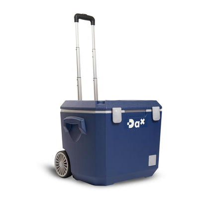 DA Ultra-Light 60 QT Hard Cooler with Wheels and Telescopic Handle, Keep Cold Up to 5 Days, 30% Lighter Than Rotomolded, Coolers Ice Chest for Camping, Tailgating, Beach (60QT Dark Blue)