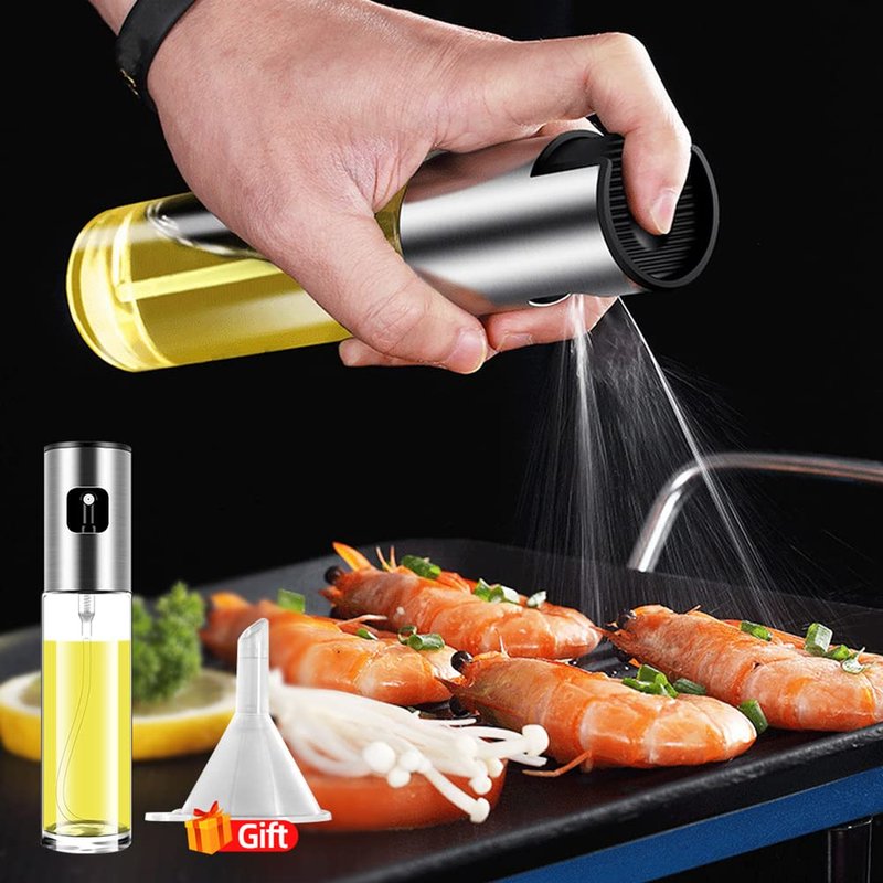 Wayeept Olive Oil Sprayer for Cooking Oil Spritzer Mister for Air Fryer Canola Vinegar Vegetable Oil Portable Mini Bottle Kitchen Gadgets for BBQ/Pan/Salads/Baking (1 Pack)