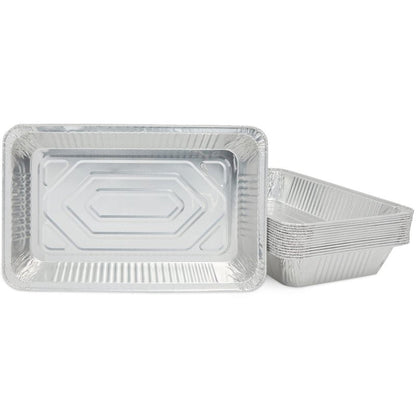 Juvale Aluminum Foil Pans 21x13 (15 Pack) Full Size Disposable Trays for Steam Table, Food, Grills, Baking, BBQ