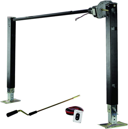 Lippert 5th Wheel Landing Gear Follow Leg, 29-1/2" Universal Replacement with Snap Pin, Durable Powder-Coated Assembly - 179014, Black