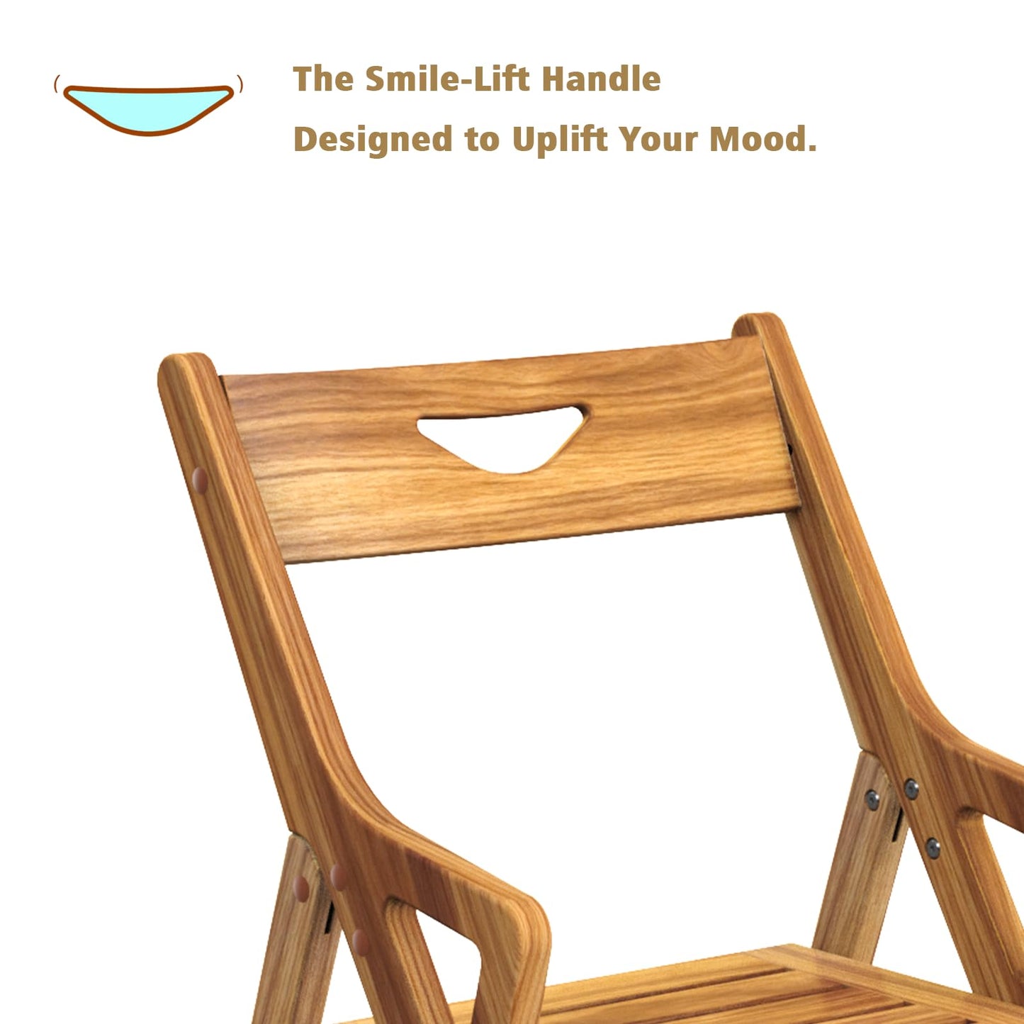NNN Solid Teak Folding Shower Chair - Pivoting Backrest & Forward-Leaning Armrests for Easy Stand-Up, 350lb Capacity, Space-Saving Fold & Anti-Slip Feet for Elderly Bath Safety