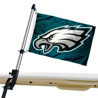 Philadelphia Eagles Golf Cart Flag Pole and Holder Mounting Bracket