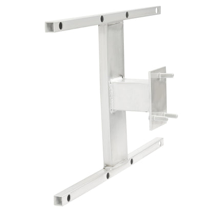 ALMULOO H-Mount Spare Tire Carrier Compatible with Standard 5 on 4.5" Common Trailer Wheel Bolt Pattern Silvery Aluminium