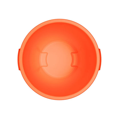 SPARTA Bronco Waste Container Trash Container, Round Trash Bin for Disposal, 10 Gallons, Orange, (Pack of 6)