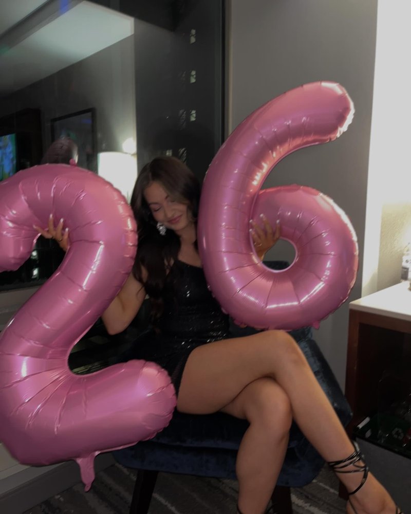 Pearlescent Pink 9 Balloon, Number Balloons 40 Inch, 9th Giant Birthday Decorations for Girls, 19th 29th Party Decorations Supplies, Number 9 Balloon