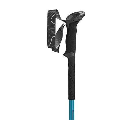 LEKI Makalu Lite AS Trekking Poles - Aluminum Collapsible Lightweight Walking Poles for Hiking - Greenblue Light-Greenblue Dark - 100-135 cm