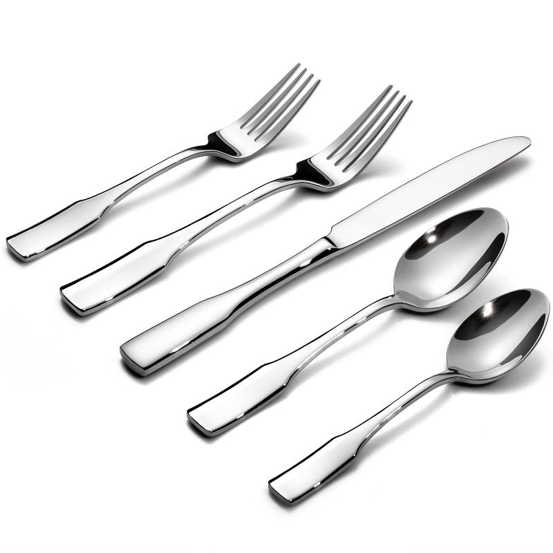 Alata Kate 20-Piece Silverware Set Stainless Steel Flatware Set,Service for 4,Mirror Polished Cutlery Set,Dishwasher Safe
