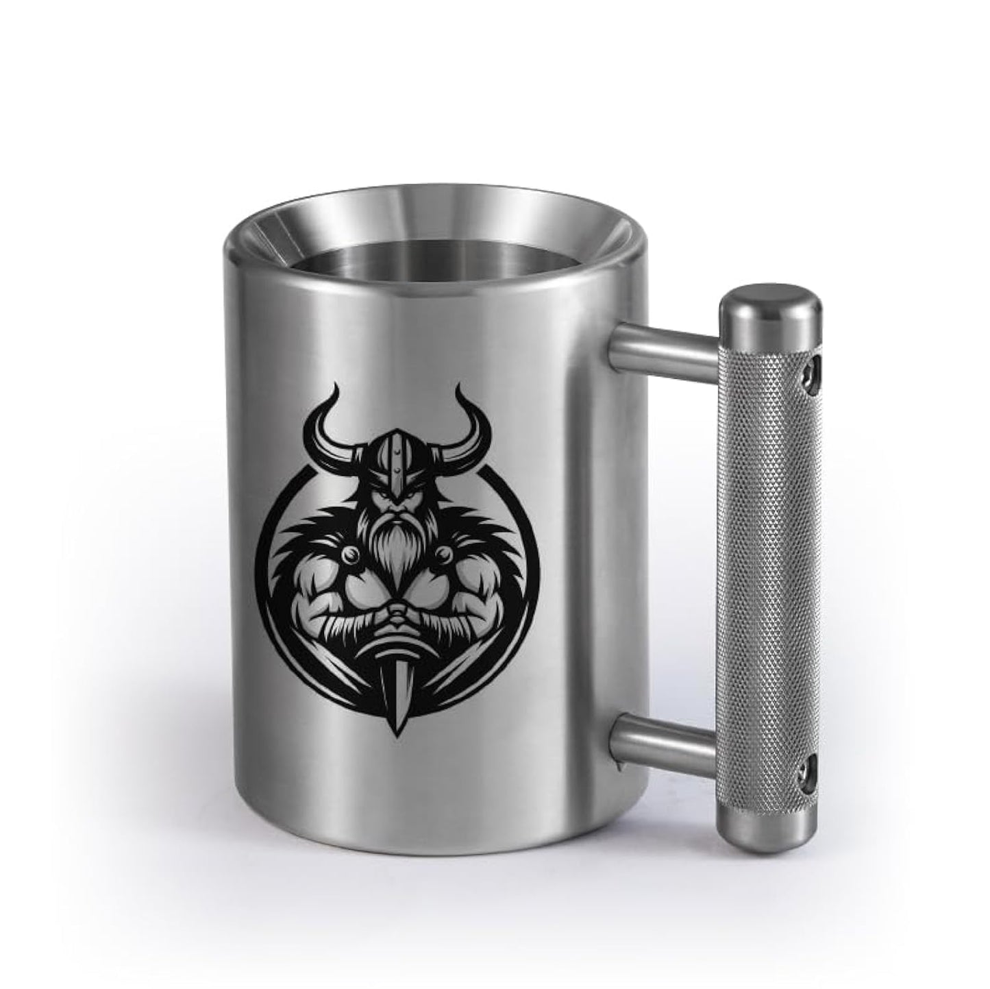 Dumbbell Cup Training Mug (8KG/18lbs) Stainless Steel Weightlifting Mug for water, tea, coffee drinks, Durable workout dumbbell cup for Gym fitness training, Funny Game Gift Sports equipment