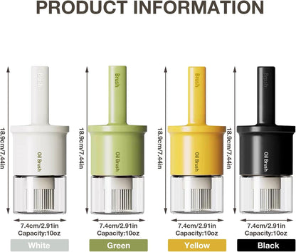YARRAMATE Oil Sprayer & Dispenser Set - 16oz Dark Green Sprayer & 300ml Brush Dispenser in Black & Orange