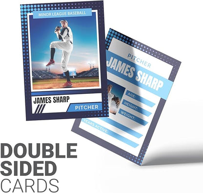 GotPrint Custom Collectors Cards | Add Your Photo Name Stats or Text | Personalized Design | Sports Teams | Baseball | Gaming | Gifts for Kids and Family Rectangle 2.5” x 3.5” 250 Qty