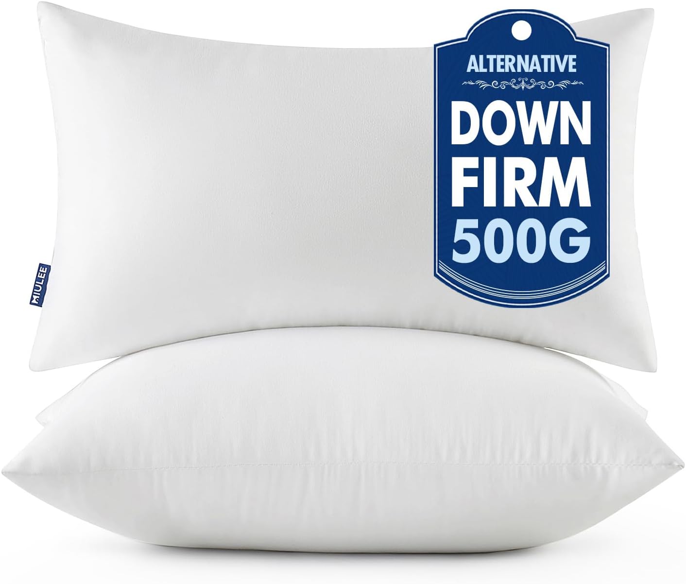 MIULEE Throw Pillow Inserts - 100% Virgin Fiber Filling, Pack of 2 | 16x24 Inch for Bed & Couch