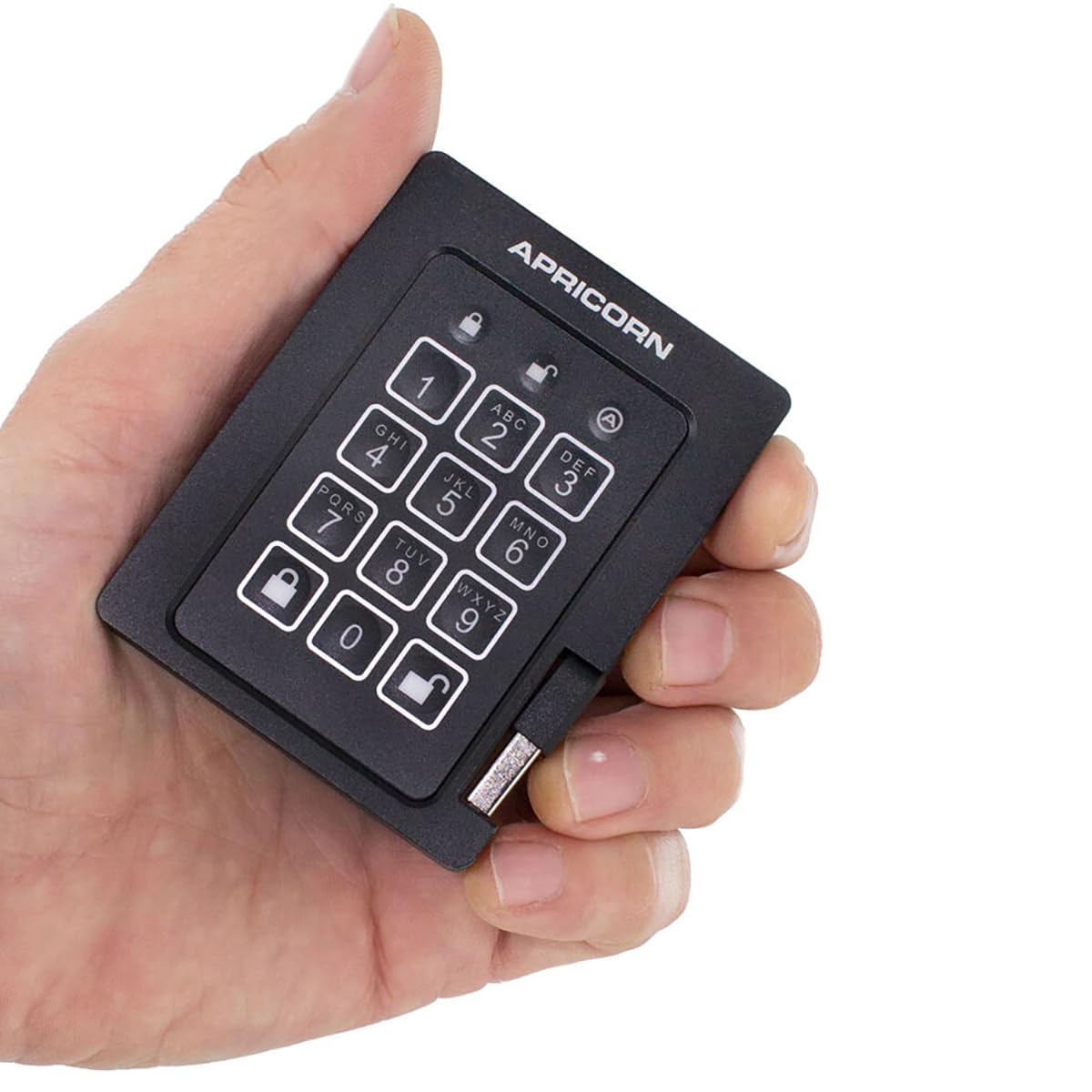 Apricorn 4TB Aegis Padlock SSD 256-Bit, FIPS 140-2 Level 2 Validated Ruggedized USB 3.0 Encrypted External Portable Drive (ASSD-3PL256-4TBF)