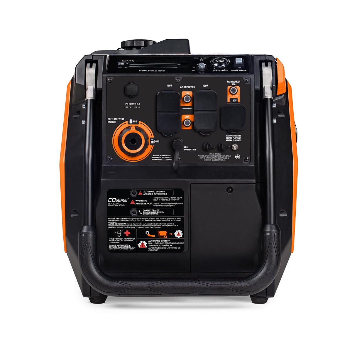 Generac 5,200-Watt Dual-Fuel Portable Inverter Generator - Gas and Propane Compatible - Quiet Operation - Clean, Stable Power - CA Compliant - Great for Home Backup, Camping, and RV Use