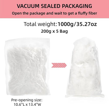Cididu Fake Snow - 1000g Fluffy Artificial Fiber Fill for Christmas Decor | Soft White Indoor Home Decoration