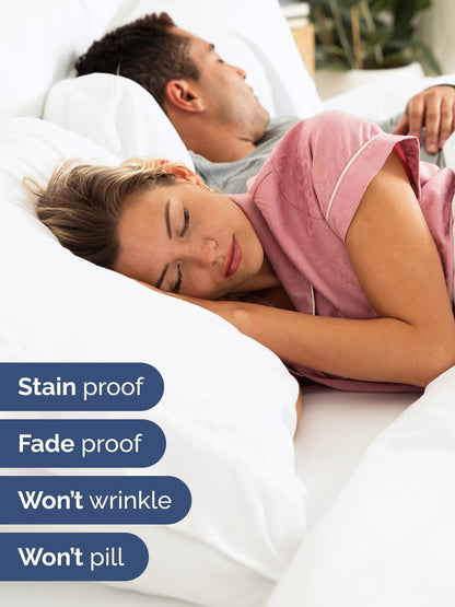 Skiennix Extra Deep Cal King Sheet Set | 6-Piece Breathable Cooling Bedding - Soft, Wrinkle-Free White
