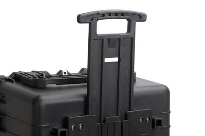 MEIJIA Portable Waterproof Protective Case,Hard Camera Case With Retractable Pull Handle And Rolling Wheels,Customizable Fit Foam Inserted,Elegant Black, 31.3" X24.21" X17.48"