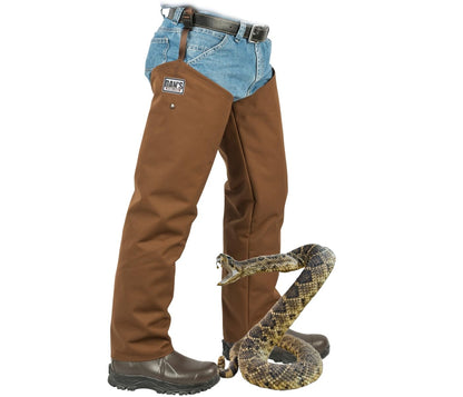 Snake Proof, Briar Proof,100% Waterproof Hip Wader, Made in U.S.A. (Men's 12 | Chap Size Thigh 29/Inseam29) Brown