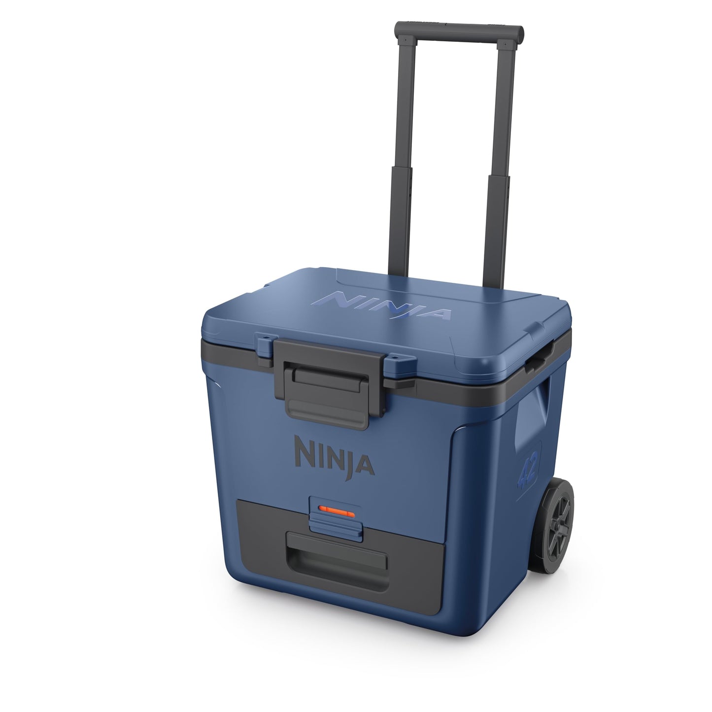 Ninja FrostVault 42qt Wheeled Cooler with Cold Dry Zone | Integrated Fridge-Temp Dry Storage Drawer | Premium Heavy-Duty Insulated Cooler | Keeps Ice Cold for Days | Lakeshore Blue | FB242BL