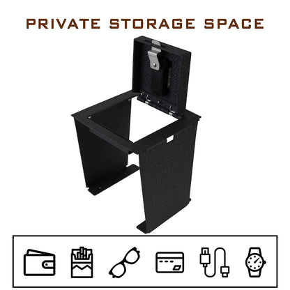Center Console Gun Safe Vault - TuoJue Console Safe Lock Box Compatible with 2021-2026 Ford Bronco With Full Floor Console Model, with Superior Fingerprint Lock, Center Console Organizer
