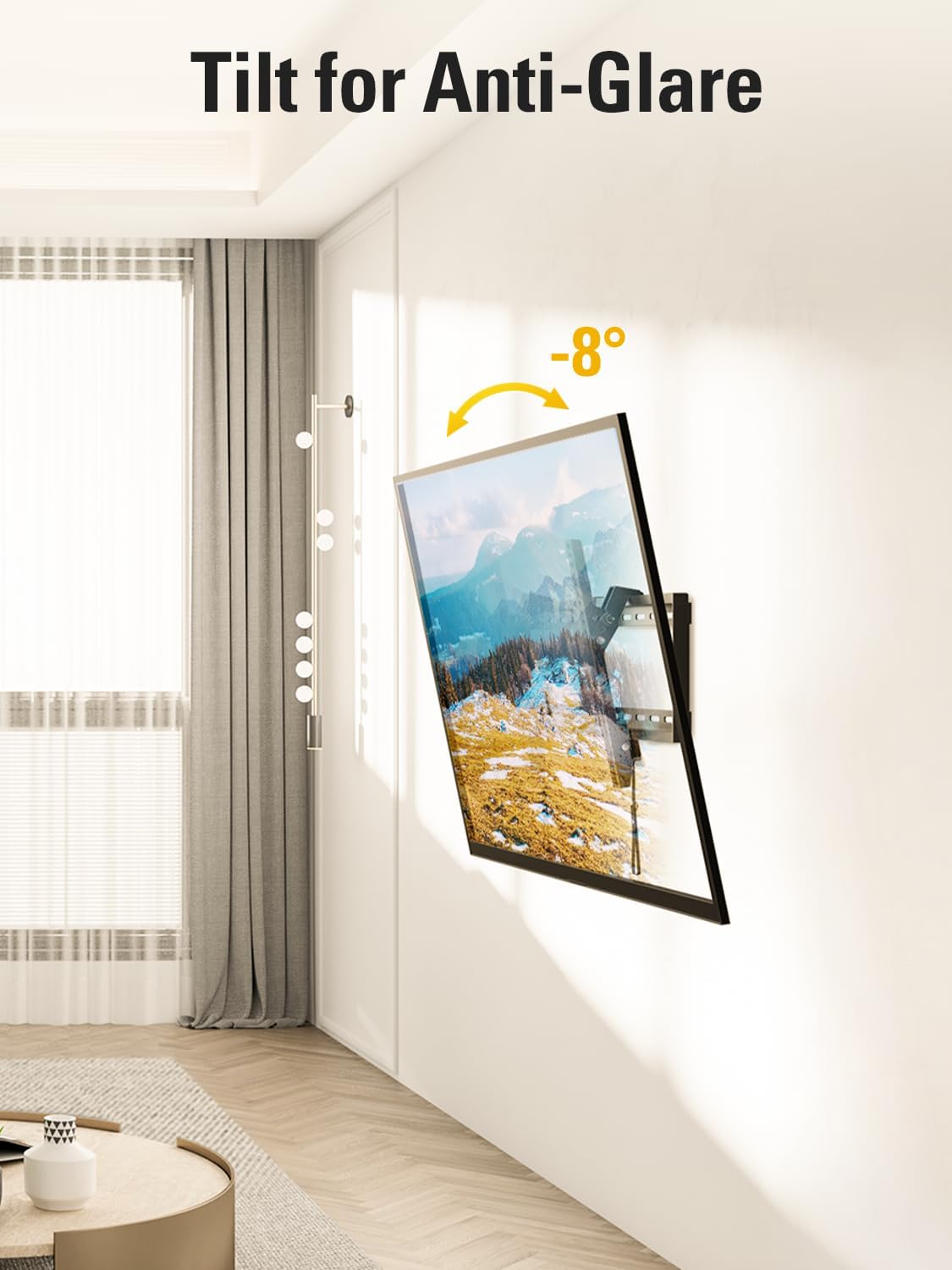 Mounting Dream TV Wall Mount - Universal Tilt for 37-75 Inch TVs | Max VESA 600x400mm, 132lbs Capacity