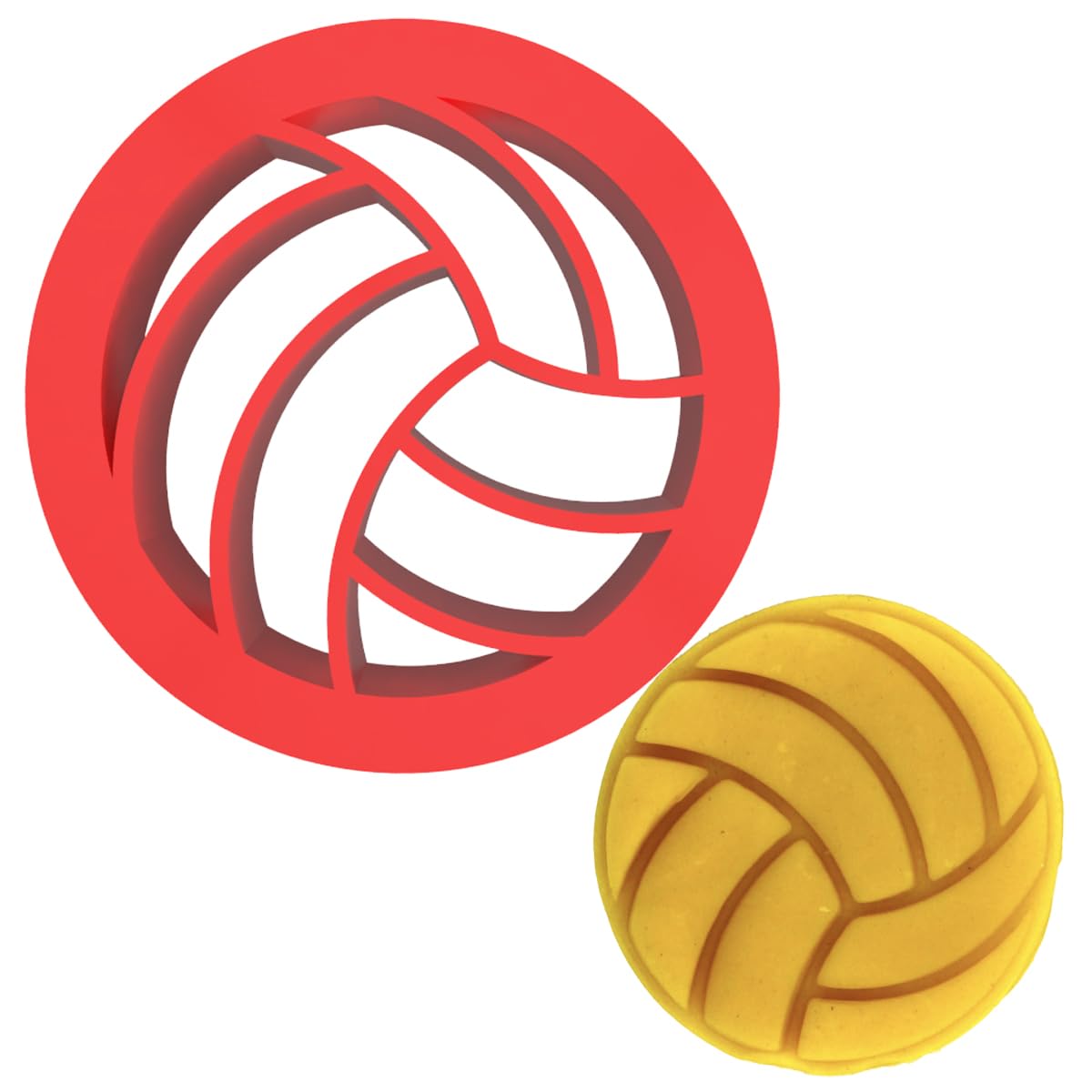 Volleyball Cookie Cutter (2 to 8 inches) by Mighty Gadget USA (4 inches)