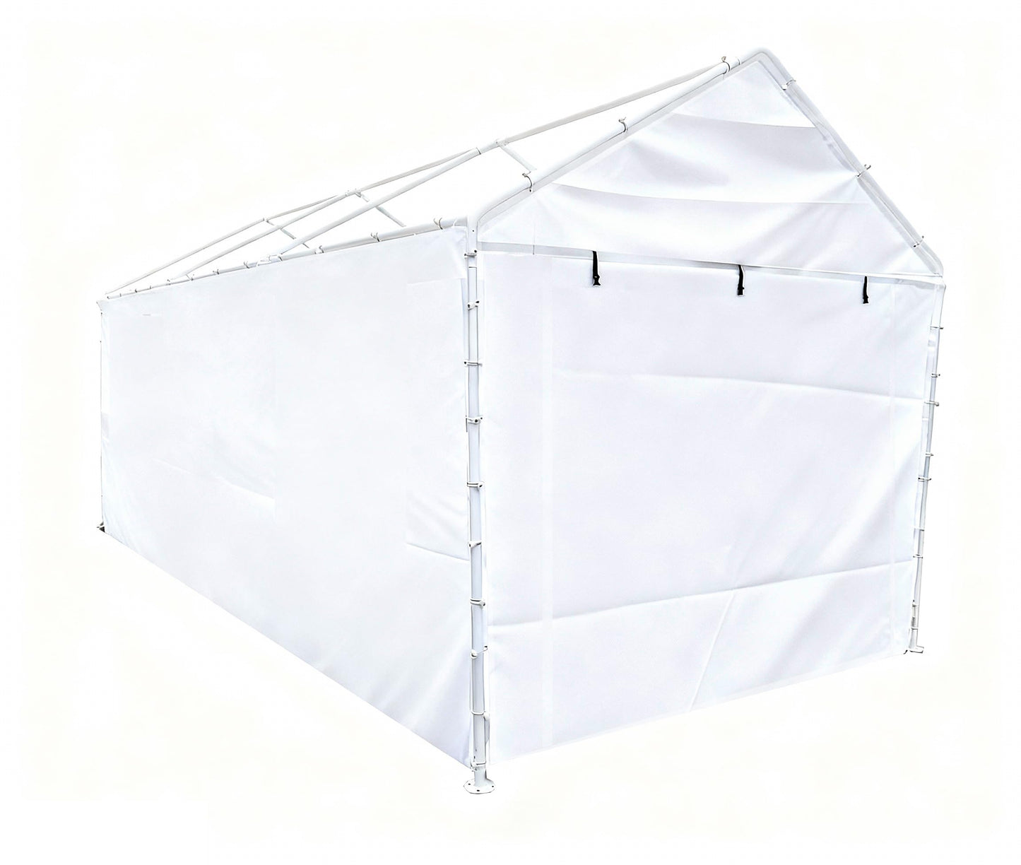 Rutile 10x20 Carport Replacement Sidewall, 180G PE Waterproof & UV Protected Sidewall Cover (White, Sidewall kit Panel Set of 4 w/o Mesh Windows)