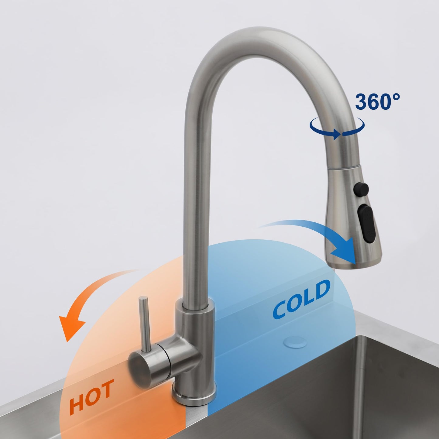Sarlai Stainless Steel Utility Sink Freestanding Commercial Restaurant Kitchen Sink Outdoor Sinks Single Bowl Laundry Utility Kitchen Sinks With Faucet for Garage Outdoor Indoor Basin