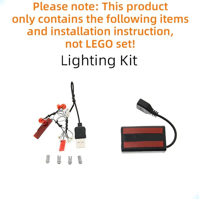 LED Light Kit Compatible with Lego Remote-Controlled Stunt Racer - Lighting Set for Technic 42095 Building Model (Model Set Not Included)