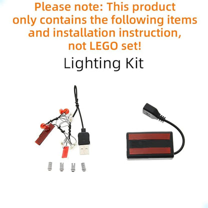 LED Light Kit Compatible with Lego Remote-Controlled Stunt Racer - Lighting Set for Technic 42095 Building Model (Model Set Not Included)