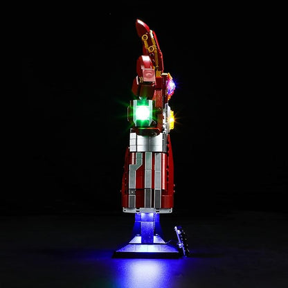 BRIKSMAX Led Lighting Kit for LEGO-76223 Nano Gauntlet(Hand Sweep Sensor Switch Version) - Compatible with Lego Marvel Building Blocks Model- Not Include The Lego Set