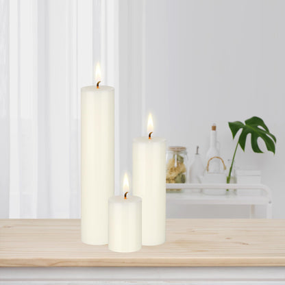 Mega Candles 1 pc Unscented Solid Off White Pillar Candles, Hand Poured Premium Wax Candle 2 Inch x 9 Inch, Home Décor, Spas, Weddings, Occasions, Party, Centerpieces, Holidays, Vigils, Prayers