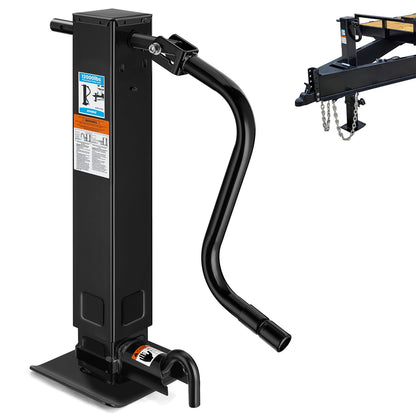 Kohree 12000 lbs Trailer Jack Heavy Duty, 26" Vertical Travel, Weld on Trailer Jacks with Adjustable Drop Leg & Ergonomic Handle for Utility, Boat, Horse, and RV Trailer
