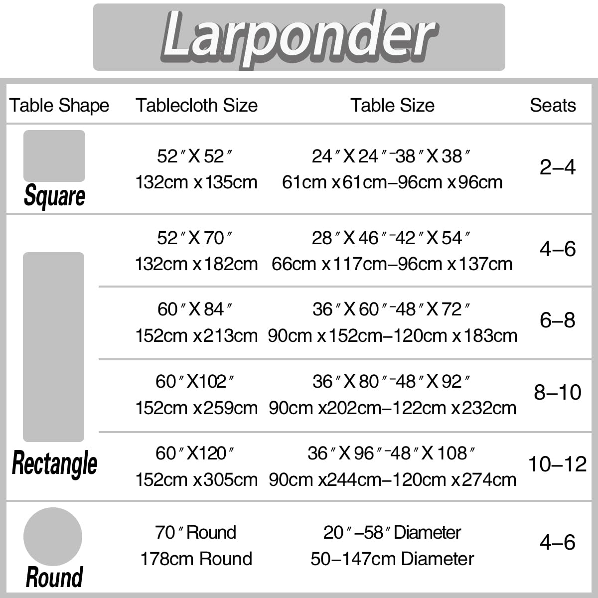 Larponder Tablecloth Rectangle, Jacquard, 60" x 102", White