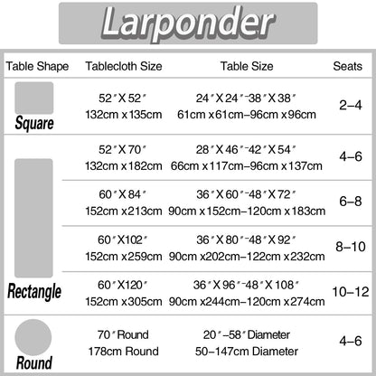 Larponder Tablecloth Rectangle, Jacquard, 60" x 102", White