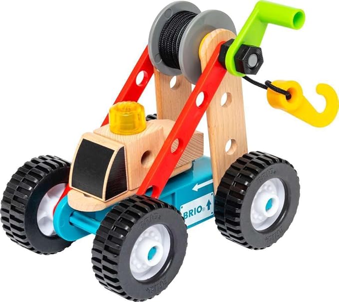 BRIO Builder Pullback Construction Set - Learning Building and Educational Toys for 3 Year Olds and Up