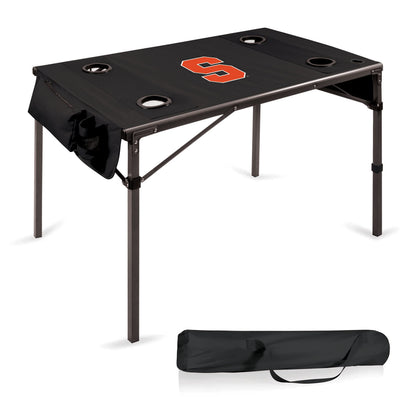 PICNIC TIME NCAA Syracuse Orange Travel Table Portable Folding Table, Camping Table, Outdoor Table with Carry Bag, (Black)