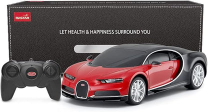 RASTAR Bugatti Toy Car 1/24 Scale Bugatti Chiron RC Model Car Red
