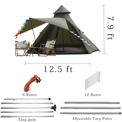 12'x10'x8'Dome Camping Tent 5-6 Person 4 Season Double Layers Waterproof Anti-UV Windproof Tents Family Outdoor Camping Tent | Double Layers, Waterproof, Anti-UV, Windproof, Family, Outdoor