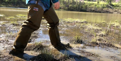 Snake Proof, Briar Proof,100% Waterproof Hip Wader, Made in U.S.A. (Men's 12 | Chap Size Thigh 29/Inseam29) Brown