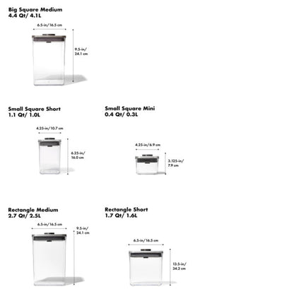 OXO SteeL 6-Piece POP Container Set