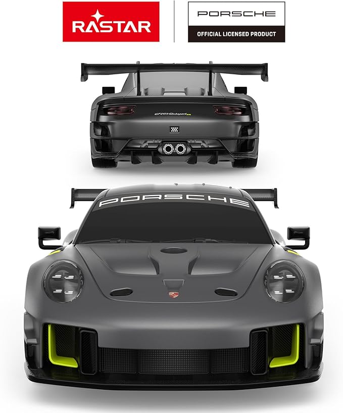 RASTAR Porsche 911 GT2 RS Model Car 1:24 Scale RC Porsche 911 GT2 RS Clubsport 25 Remote Control Car for for Kids Adults RC Sports Supercar Grey