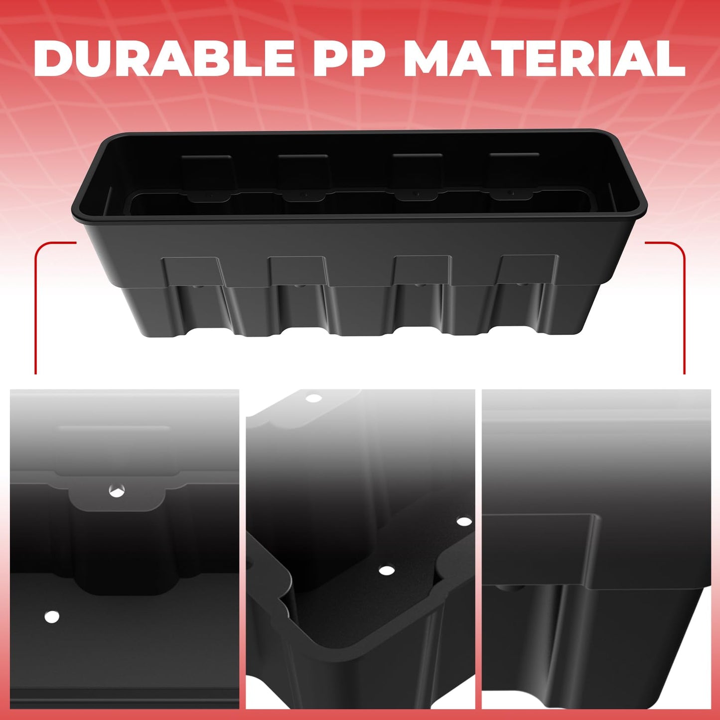XUTVOTOR Rear Under Seat Storage Box for Polaris XPEDITION XP 5/ADV 5 2024-2026 Accessories, 13L High Density Polypropylene Material Rear Underseat Combined Storage Bins (2 PCS)